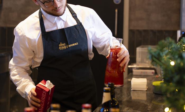 Enjoy food and drinks in a premium hospitality lounge at Principality Stadium during matchday.